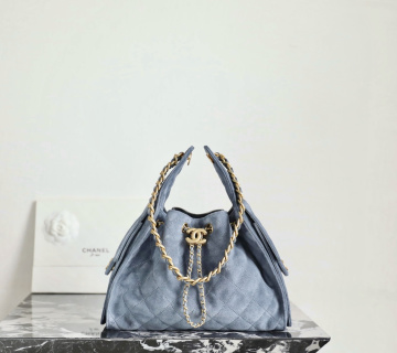 샤넬 26C 스몰 가방 데님 블루 스웨이드 데님 30x26x14cm 34568 Chanel Bag