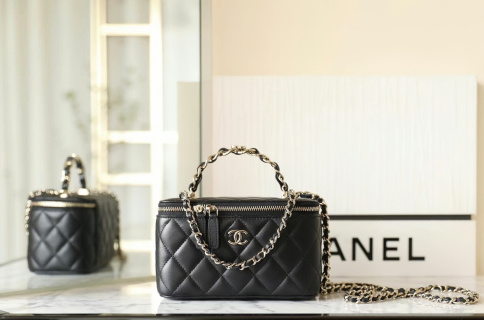 샤넬 코스메틱 박스백 블랙 램스킨 C-511 9.5x17x7.8cm 가방 34583 Chanel Bag