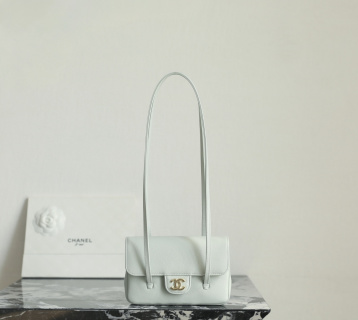 샤넬 26P 미니 프레피 코코 라이트 그레이 소가죽 그레인 가죽 11.5x17x5cm 가방 34586 Chanel Bag