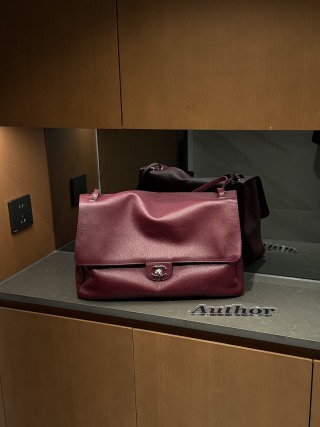 샤넬 26S 플랩백 버건디 레드 라지 플랩 36372 Chanel Bag