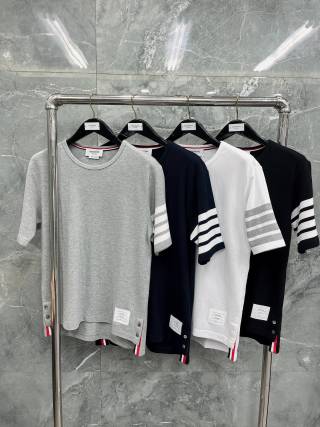 톰브라운 4선 코튼 폴로셔츠 남녀공용 40448 Thom Browne T Shirt