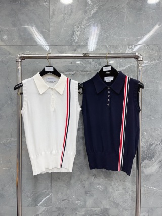 톰브라운 여성 스트라이프 카라 반팔 티셔츠 레플리카 40534 Thom Browne Women T Shirt