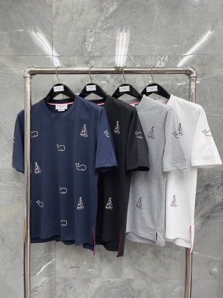 톰브라운 코튼 라운드넥 반팔 티셔츠 40548 Thom Browne T Shirt