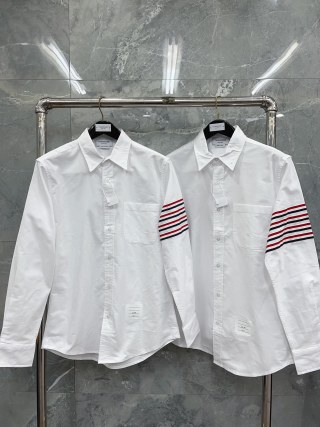 톰브라운 스트라이프 셔츠 남녀공용 40578 Thom Browne Long Sleeve