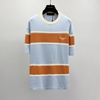 루이비통 2026SS 프린트 스트라이프 코튼 반팔 티셔츠 41219 Louis Vuitton T Shirt
