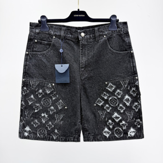 루이비통 로고 프린트 데님 반바지 남성 41264 Louis Vuitton Shorts