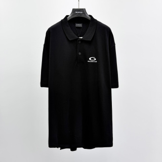 발렌시아가 로고 자수 프린트 폴로셔츠 41326 Balenciaga T Shirt