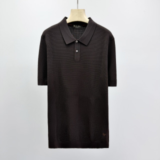 로로피아나 로고 자수 프린트 폴로셔츠 남성 41385 Loro Piana T Shirt