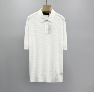 로로피아나 프린트 코튼 카라 폴로셔츠 남성 41387 Loro Piana T Shirt