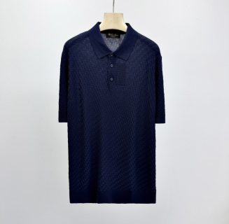 로로피아나 프린트 코튼 카라 폴로셔츠 남성 41388 Loro Piana T Shirt