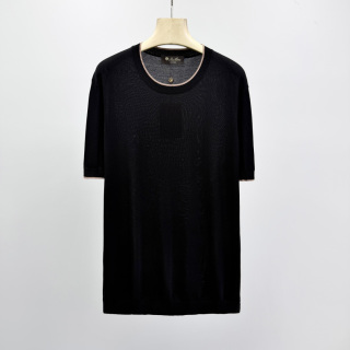 로로피아나 자수 프린트 슬림핏 니트 41393 Loro Piana T Shirt