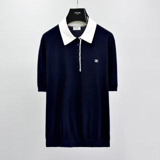 셀린느 2026SS 실크 캐시미어 카라 폴로셔츠 41398 Celine T Shirt
