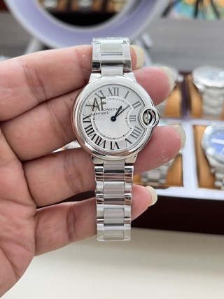 까르띠에 발롱블루 33mm AF공장 쿼츠 무브먼트 블루 레플리카 42602 Cartier