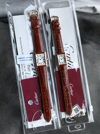 까르띠에 탱크 33.7×25.5mm 29.5×22.0mm 5S공장 쿼츠 무브먼트 악어가죽 스틸밴드 가죽스트랩 스몰 미디움 레플리카 42726 Cartier