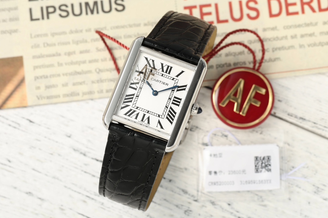 까르띠에 시계 33.7×25.5mm 33.7mm 블루 미디움 레플리카 42864 Cartier