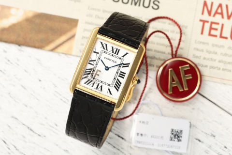 까르띠에 시계 33.7×25.5mm 33.7mm 블루 미디움 레플리카 42865 Cartier