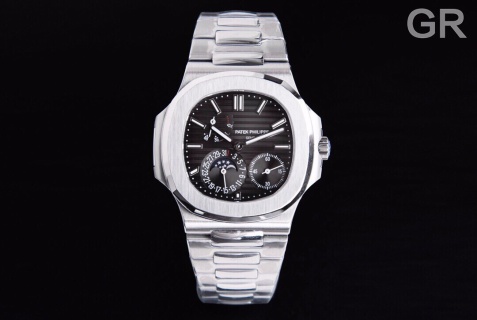 파텍필립 노틸러스 5712 다이아 자동 초박형 블루 다이얼 스틸 GR 공장 레플리카 43950 Patek Philippe
