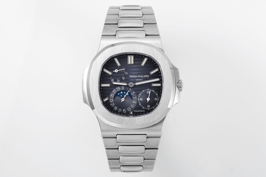 파텍필립 노틸러스 5712 문페이즈 멀티펑션 자동 블루 다이얼 PPF 공장 레플리카 44069 Patek Philippe