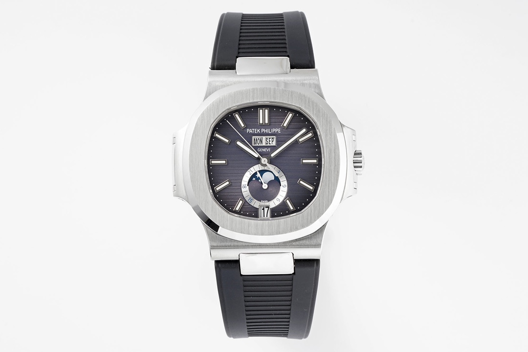 파텍필립 노틸러스 5726 애뉴얼 캘린더 러버스트랩 스틸 PPF 공장 레플리카 44074 Patek Philippe