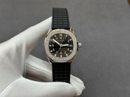 파텍필립 아쿠아넛 다이아 자동 스틸 여성용 35.6mm JBL 공장 레플리카 44170 Patek Philippe