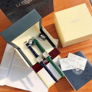 론진 돌체비타 20.8x32mm 여성 쿼츠 악어가죽 시계 레플리카 44464 Longines