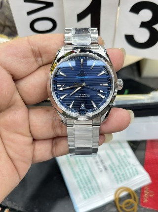 오메가 씨마스터 아쿠아테라 41.5mm 블루 남성 자동 기계식 VS공장 시계 레플리카 44602 Omega
