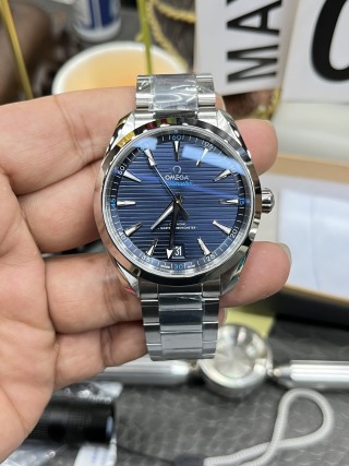 오메가 씨마스터 아쿠아테라 41.5mm 블루 남성 자동 기계식 시계 레플리카 44619 Omega