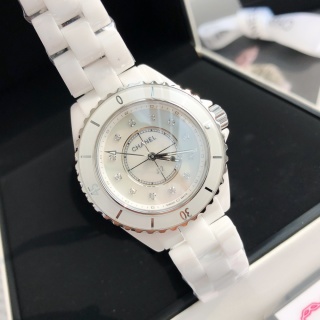 샤넬 J12 블랙 네온 다이얼 세라믹 33mm ETA 쿼츠 여성 시계 레플리카 44714 Chanel