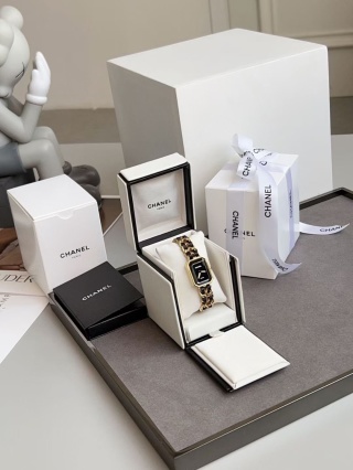 샤넬 프리미에르 블랙 골드 S M L 사이즈 여성 시계 레플리카 44753 Chanel