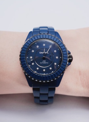 샤넬 J12 시스루백 블루 세라믹 33mm 여성 시계 레플리카 44794 Chanel