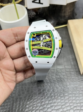 리차드밀 RM61-01 화이트 그린 세라믹 오토매틱 남성 시계 레플리카 44872 Richard Mille