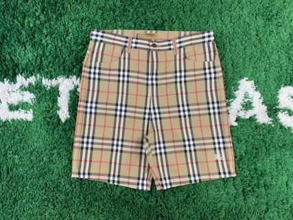 버버리 로고 자수 체크 반바지 4506 Burberry Shorts