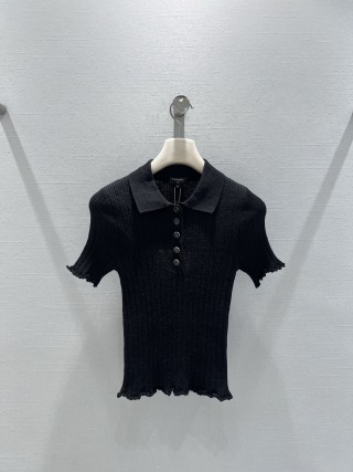 샤넬 여성 2026SS 프릴 카라 반팔 티셔츠 레플리카 45611 Chanel Women T Shirt