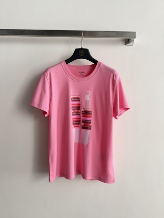 에르메스 여성 2026SS 프린트 오버핏 코튼 반팔 티셔츠 레플리카 45637 Hermes Women T Shirt
