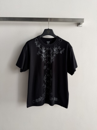 에르메스 여성 2026SS 프린트 오버핏 코튼 반팔 티셔츠 레플리카 45638 Hermes Women T Shirt