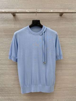 디올 여성 2026SS 리본 반팔 니트 레플리카 45689 Dior Women T Shirt
