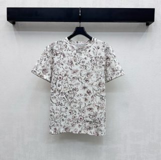 디올 여성 2026SS 로고 자수 크루넥 코튼 반팔 티셔츠 레플리카 45709 Dior Women T Shirt