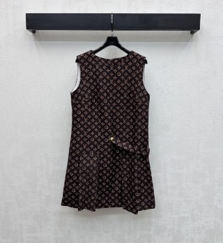 루이비통 여성 데님 로고 프린트 플리츠 민소매 원피스 레플리카 45924 Louis Vuitton Women Dress