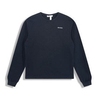 미우미우 명품 로고 자수 오버핏 긴팔 상의 여성의류 레플리카 46242 Miu Miu Women Long Sleeve