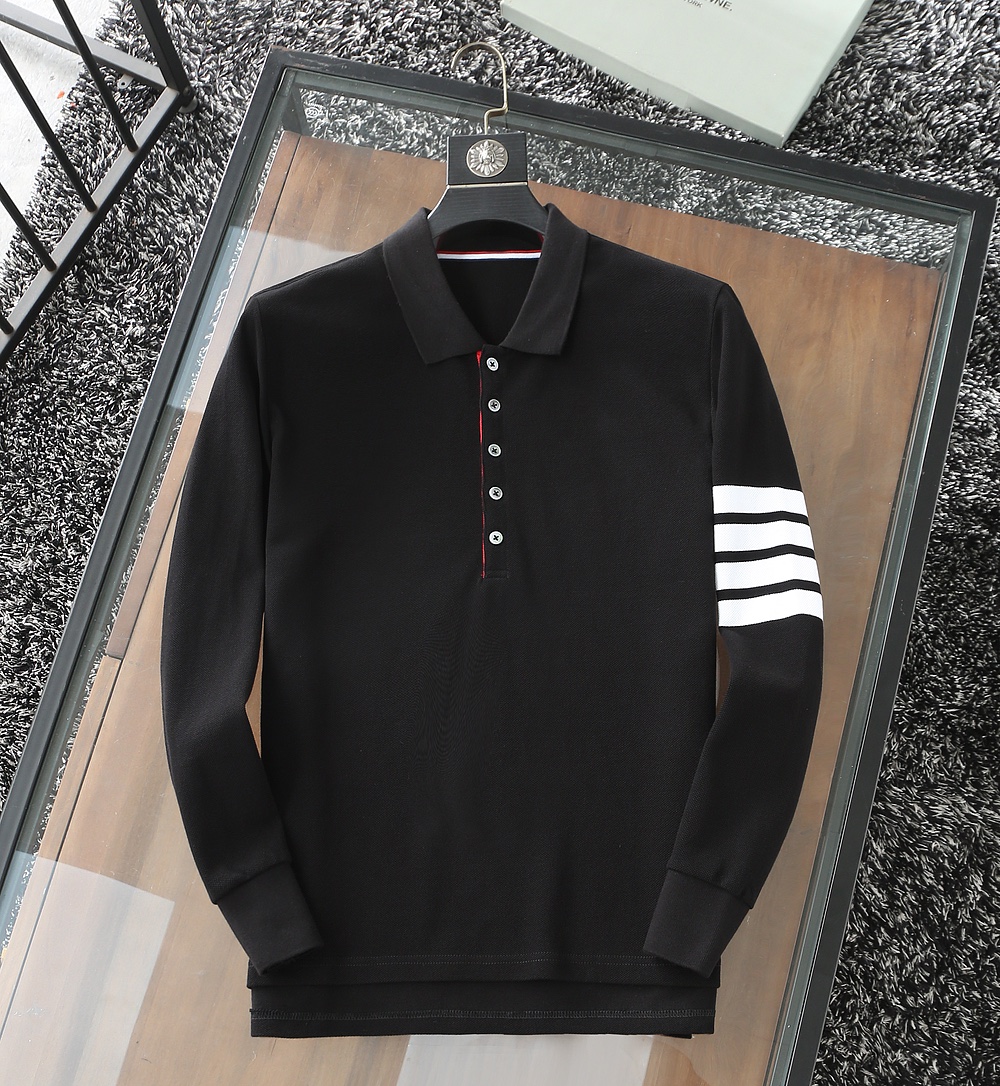 톰브라운 블랙 블루 화이트 그레이 남성 폴로셔츠 레플리카 46291 Thom Browne Long Sleeve