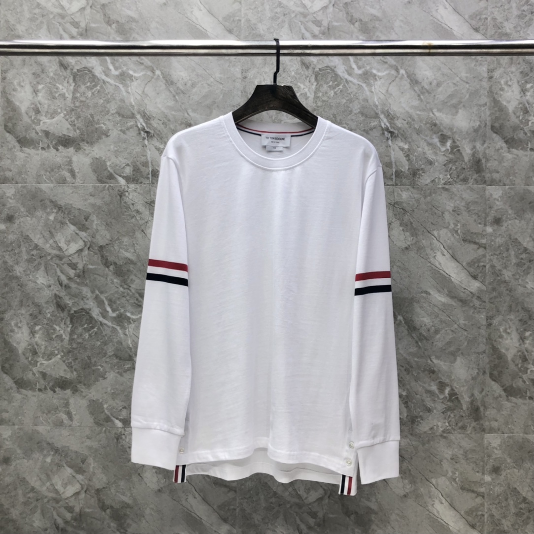 톰브라운 네이비 화이트 그레이 남성 반팔 티셔츠 레플리카 46304 Thom Browne Long Sleeve