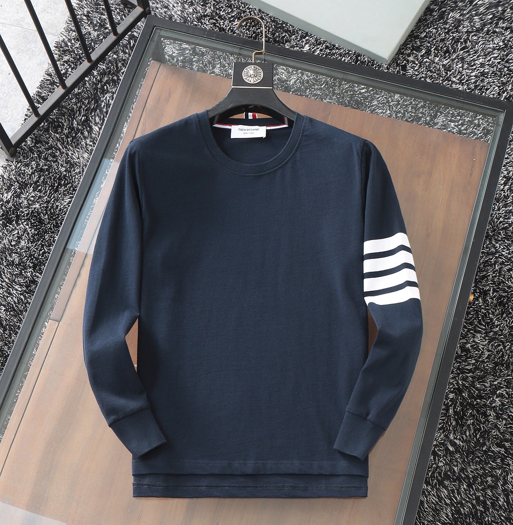 톰브라운 네이비 블루 화이트 그레이 남성 셔츠 레플리카 46313 Thom Browne Long Sleeve