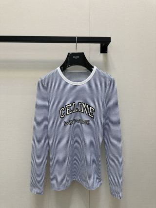 셀린느 로고 프린트 슬림핏 긴팔 셔츠 여성의류 레플리카 46403 Celine Women Long Sleeve