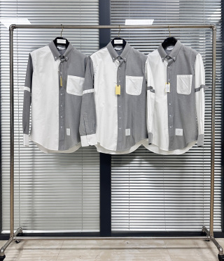 톰브라운 화이트 그레이 남녀공용 의류 레플리카 46641 Thom Browne Long Sleeve
