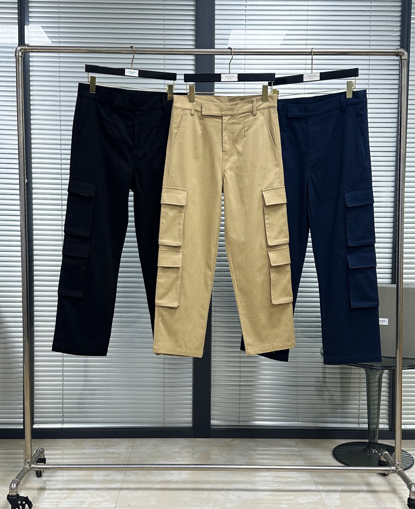 톰브라운 워싱 블랙 네이비 블루 남성 바지 레플리카 46716 Thom Browne