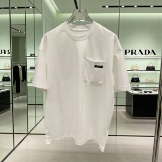 프라다 로고 오버핏 남녀공용 반팔 티셔츠 레플리카 46894 Prada T Shirt