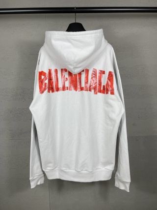발렌시아가 2025SS 프린트 오버핏 리브 남녀공용 후드 레플리카 46912 Balenciaga Hoodie