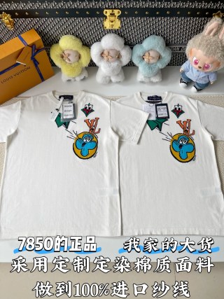 루이비통 만화 자수 라운드넥 반팔 티셔츠 51692