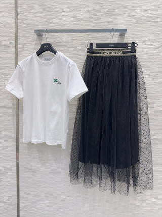 디올 네 잎 클로버 자수 티셔츠 세트 26 SS