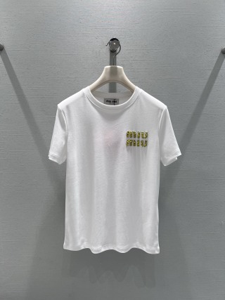 미우미우 여성 반팔 26SS 52305 Miu Miu Women T Shirt